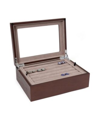 Men&#39;s Espresso Cufflinks Collector&#39;s Case