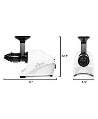 Tribest Solostar 4 Spremiagrumi Orizzontale A Masticazione Lenta - SS-4200-B, Bianco, 135W, Garanzia 15 Anni