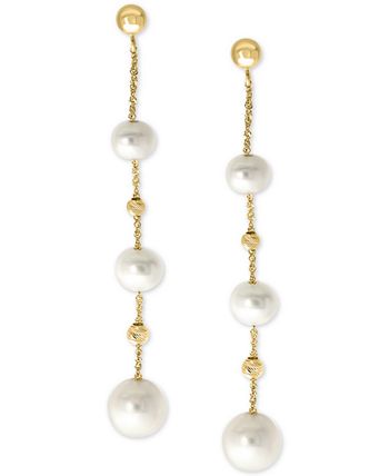 EFFY Collection EFFY® Cultured Freshwater Pearl (5-8mm) Linear Drop ...