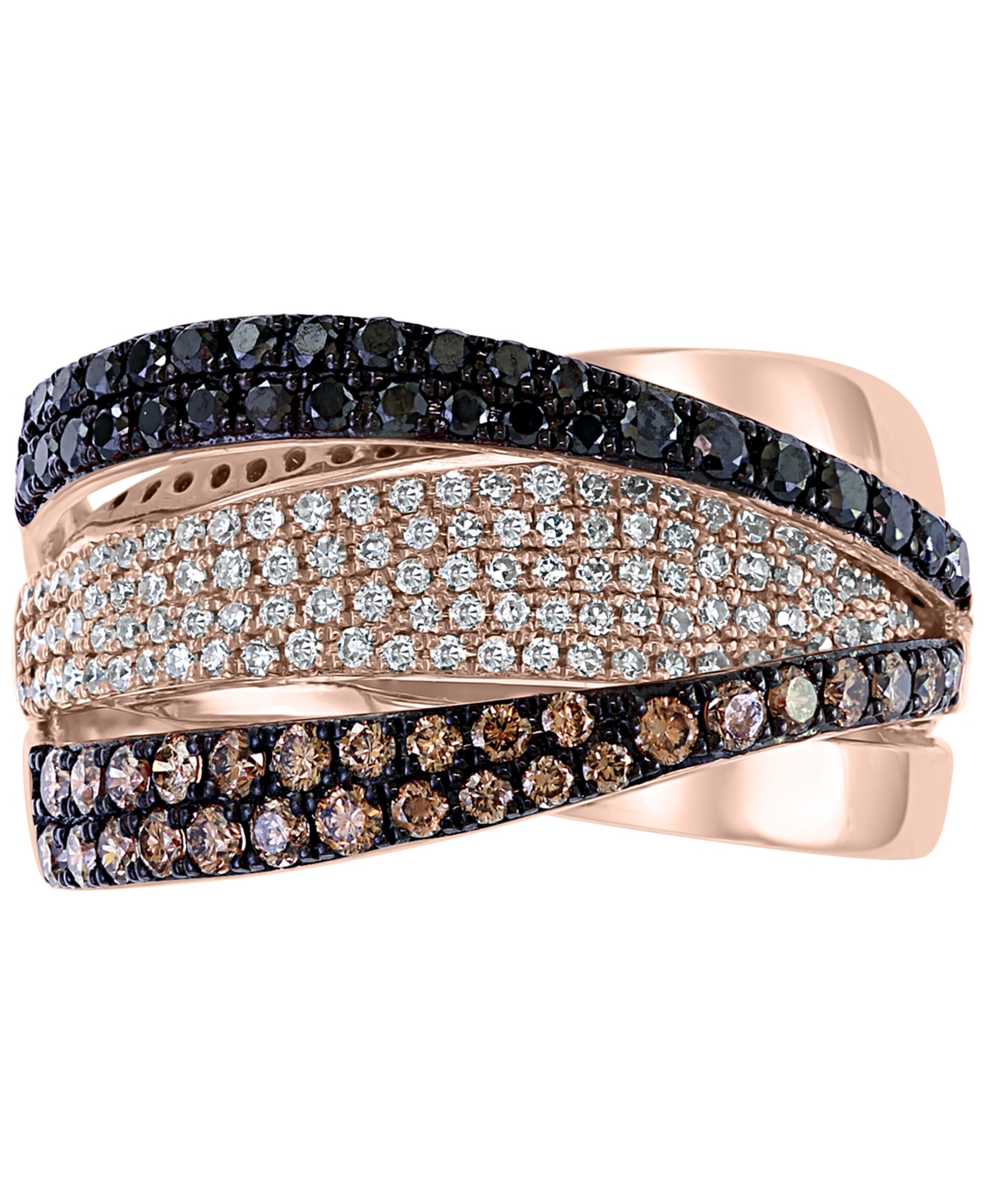 Effy Multicolor Diamond Statement Ring (7/8 ct. t.w.) in 14k- Rose Gold