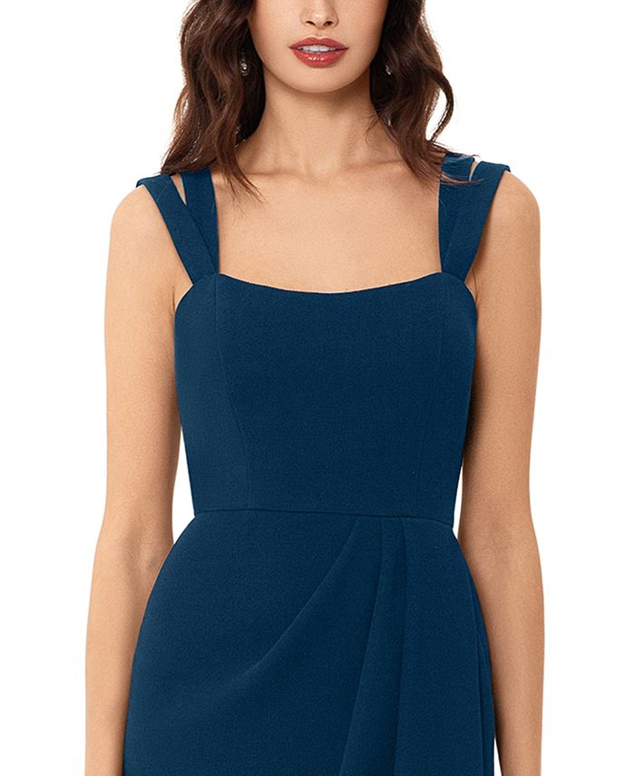 xscape side ruched double strap