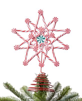Holiday Lane - Christmas Cheer Candy Cane Star Tree Topper