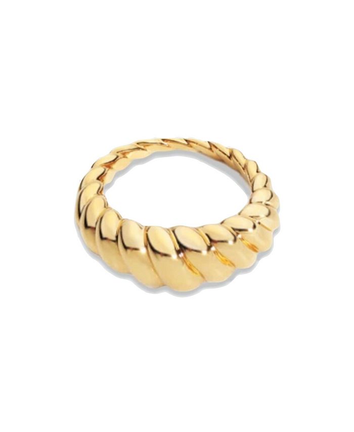 BEN ONI 18k Gold Plated Croissant Ring - Macy's