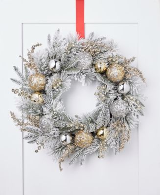 Gold with Silver Christmas Wreath