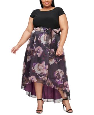 SL Fashions - Plus Size High-Low Gown