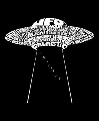 Men's Flying Saucer UFO Word Art Long Sleeve T-shirt