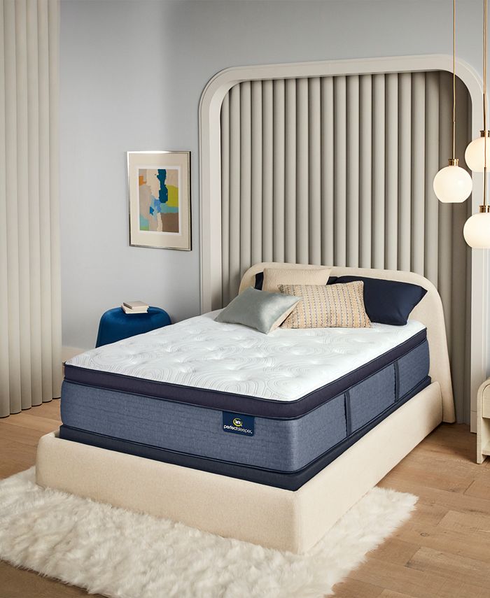 Serta - Perfect Sleeper Renewed Night 16" Medium Firm Pillow Top Mattress Set- Twin