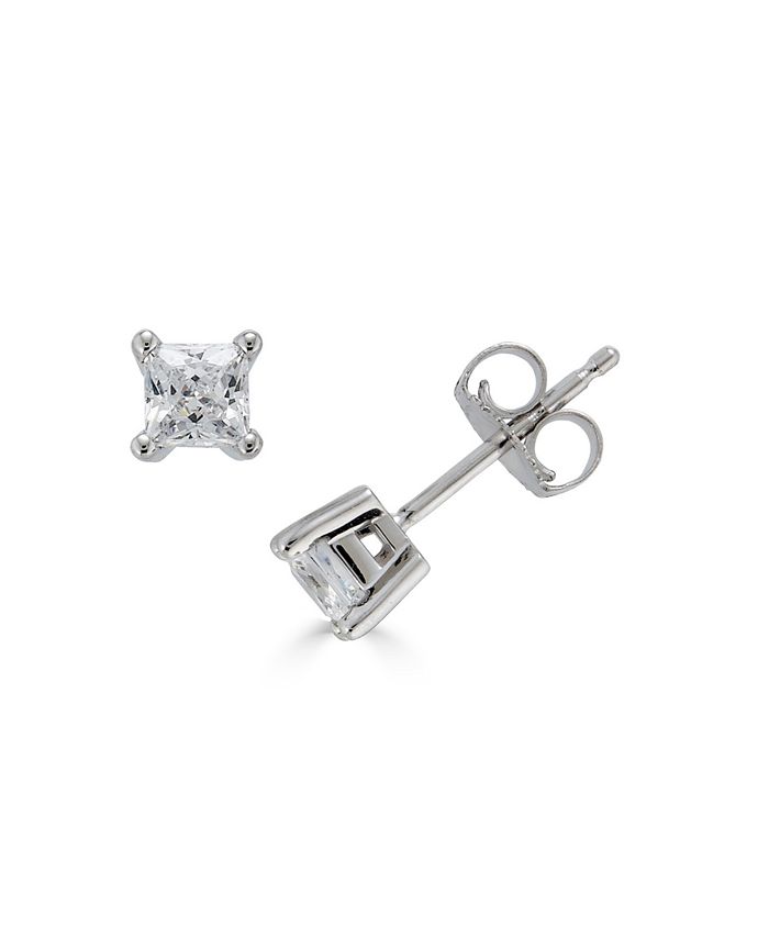 Macy's princess cut diamond earrings sale