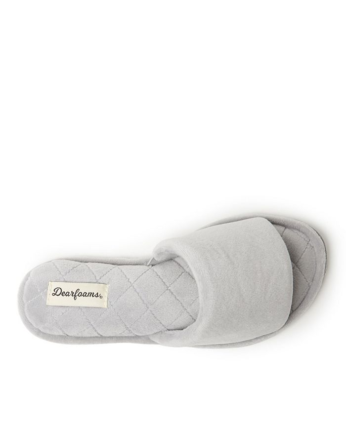 dearfoams maeve velour slide