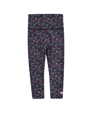 Nike Little Girls Swoosh Sprinkle All Over Print Legging
