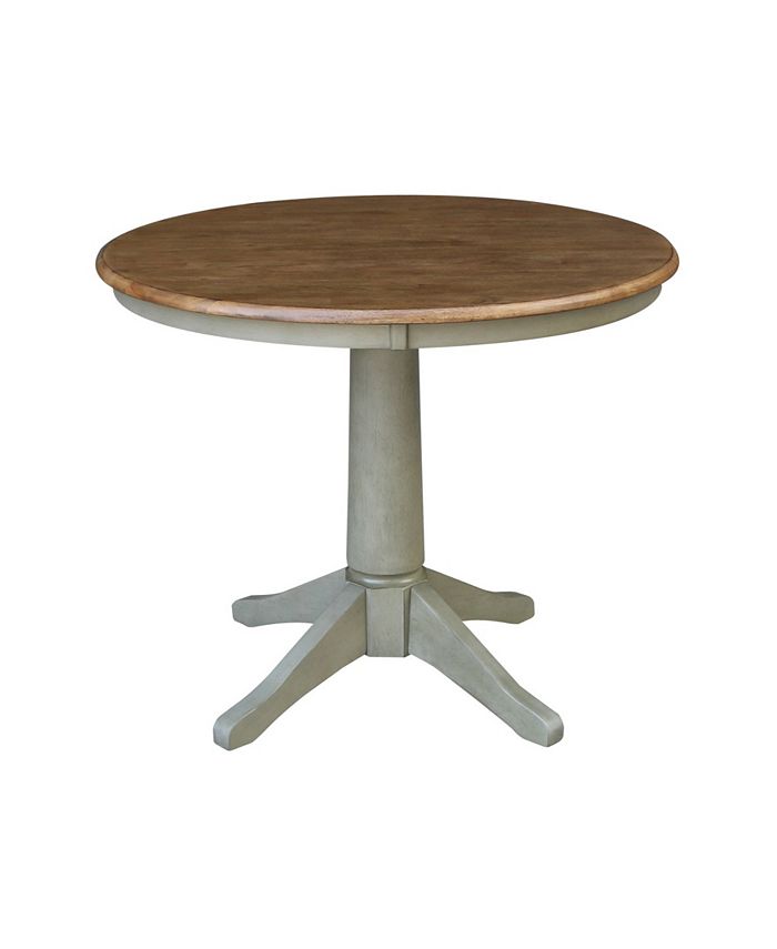 International Concepts 36" Round Top Pedestal Dining Table with 2
