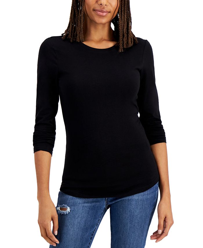 DLX Womens Jannett Long Sleeve T-Shirt (Black Marl)