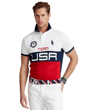 Polo Ralph Lauren Men's Team Usa Stretch Mesh Polo Shirt