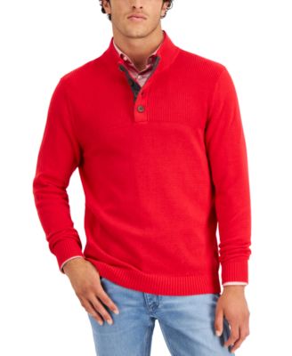 red half zip sweater