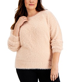 Plus Size Eyelash Sweater, Created for Macy's
