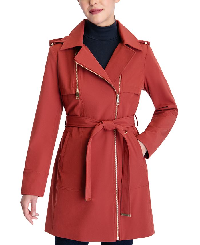 Michael Kors Women's Asymmetrical Hooded Raincoat, Created for Macy's &  Reviews - Coats & Jackets - Women - Macy's