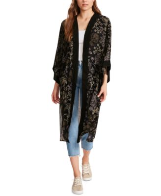 Steve Madden - Floral Embroidered Duster Kimono