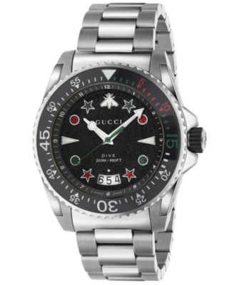 Gucci - Men's Swiss Dive Stainless Steel Bracelet Watch 45mm