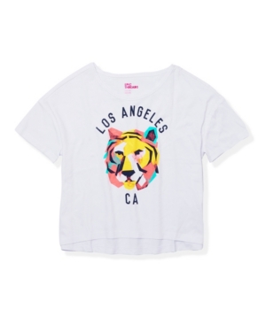 Big Girls Short Sleeve Cropped Graphic Tee