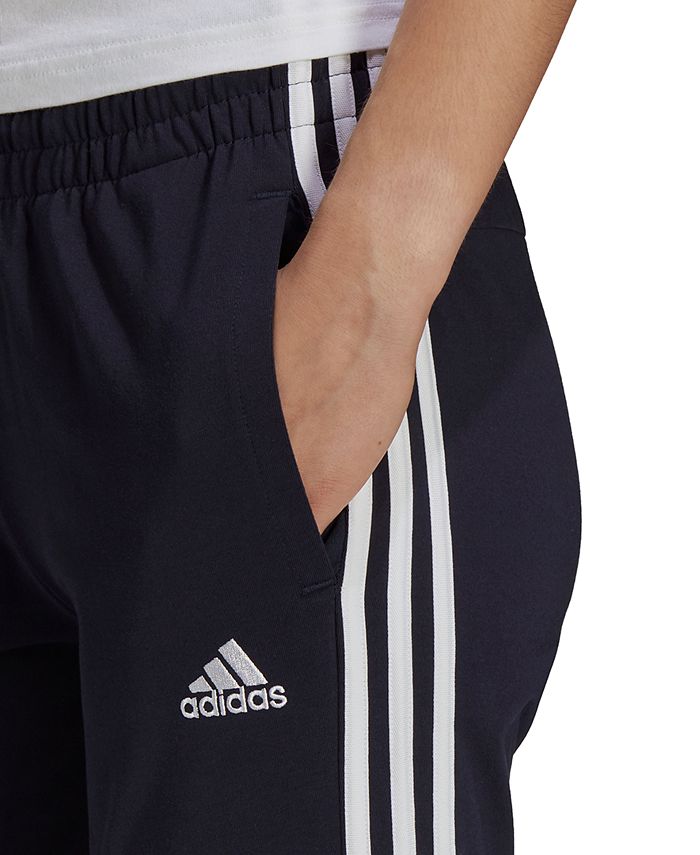 adidas Women's Essentials Warm-Up Tapered 3-Stripes Track Pants ...
