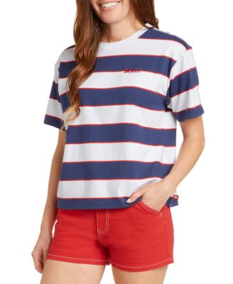 Dickies - Juniors' Striped Boyfriend T-Shirt