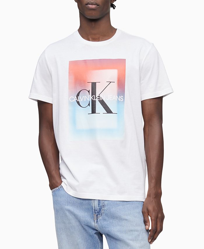 Calvin Klein Men's Gradient Logo Graphic T-Shirt - Macy's