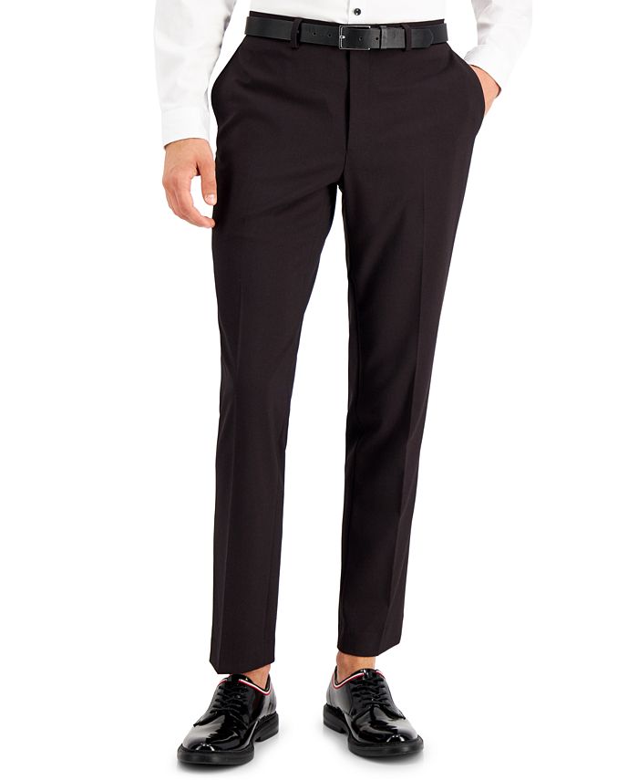 I.N.C. International Concepts Men's Slim-Fit Burgundy Solid Suit Pants ...