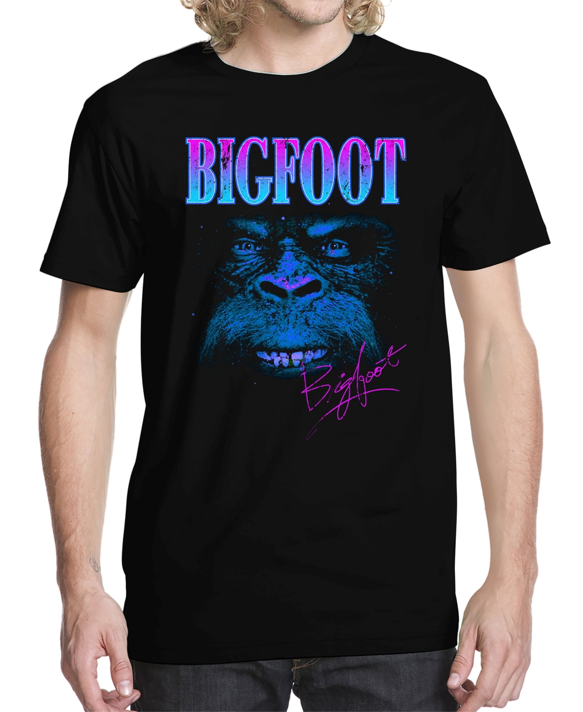 Men's Bigfoot Washington Graphic T-shirt - Black