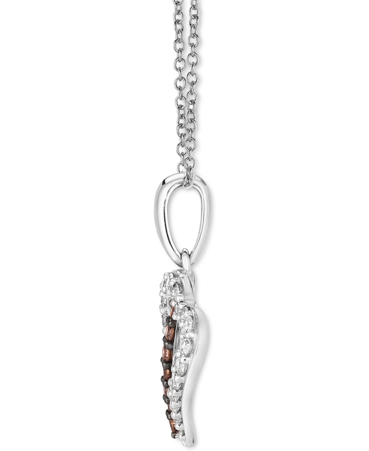 Le Vian Chocolate Diamond (1/5 ct. t.w.) & Nude Diamond (1/5 ct. t.w.) Interlocking Heart 18