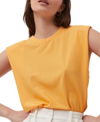French Connection - Shoulder Pad Crepe Tank Top