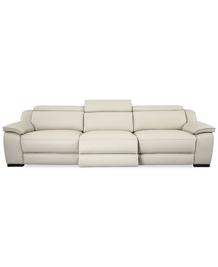 Furniture Pauleen 3Pc. Beyond Leather Sofa with 3 Power Motion