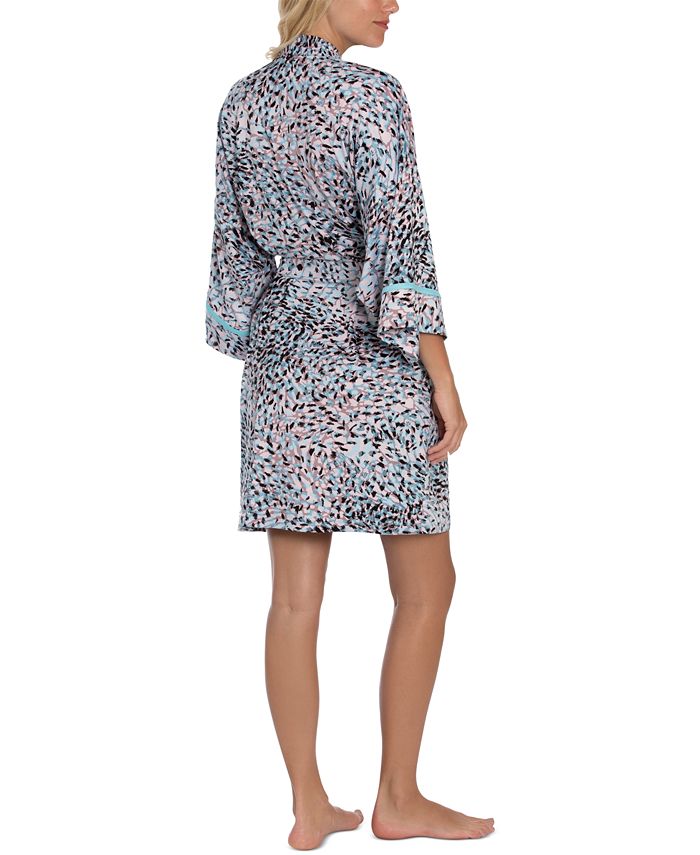 Linea Donatella Zephyr Printed Wrap Robe & Reviews - All Pajamas, Robes ...