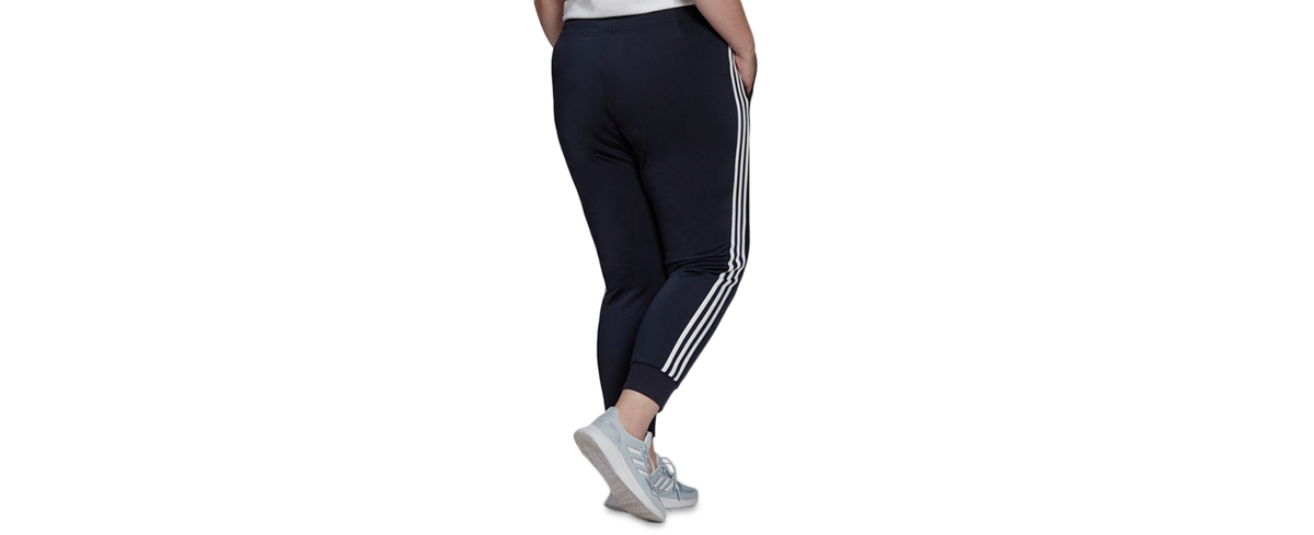 adidas Women's Essentials Warm-Up Slim Tapered 3-Stripes Track Pants, Xs-4X -white