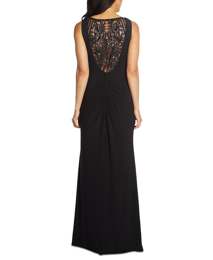 adrianna papell asymmetrical gown