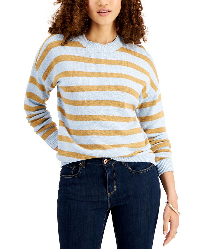 Style & Co Women's Ribbed Sweater Dress Blue Size Petite XL