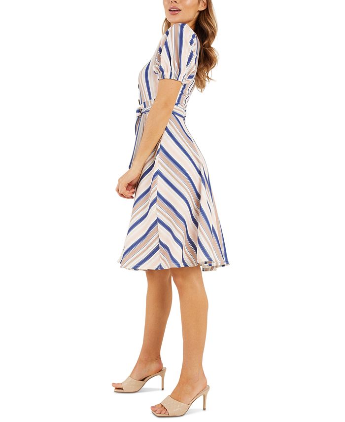 QUIZ Striped Skater Dress Macy's