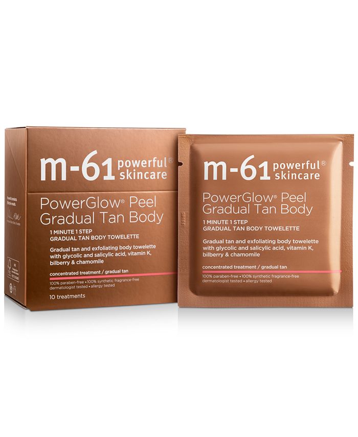 m-61 by Bluemercury - PowerGlow Peel Gradual Tan Body, 10 treatments
