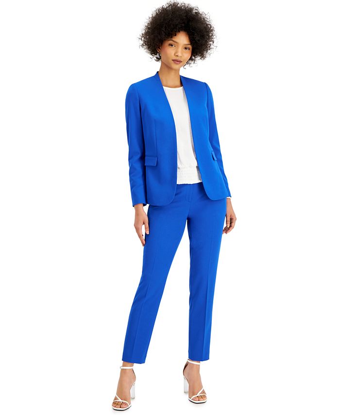 Bar III Collarless Open-Front Blazer & Straight-Leg Dress Pants, Created  for Macy's & Reviews - Wear to Work - Women - Macy's
