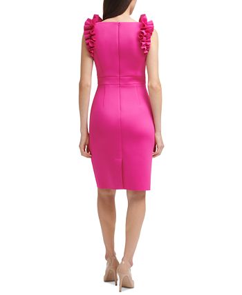 Eliza j asymmetrical ruffle sheath dress clearance