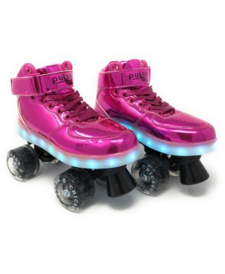 Chicago Pulse LED Light Up Quad Roller Skates, Pink - Size 7