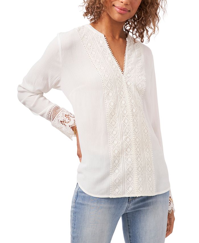 Vince camuto lace blouse hotsell