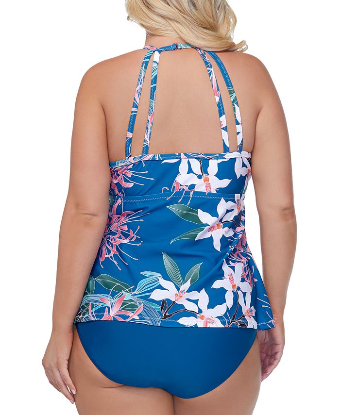 Raisins Curve Trendy Plus Size Printed Tankini Top & Bikini Bottoms