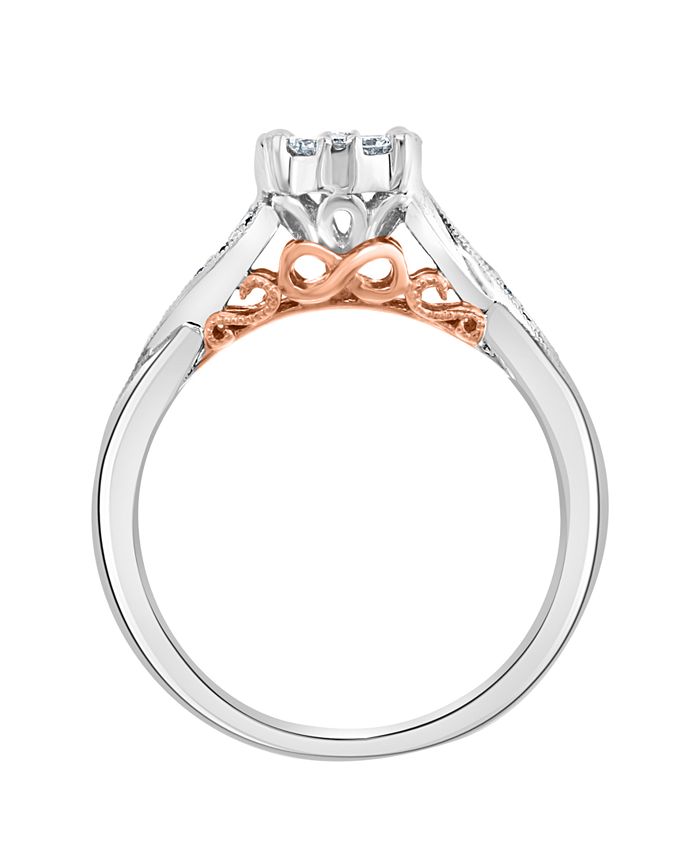 EFFY Collection - Effy Diamond Ring (3/8 ct. t.w.) in 14k Rose and White Gold
