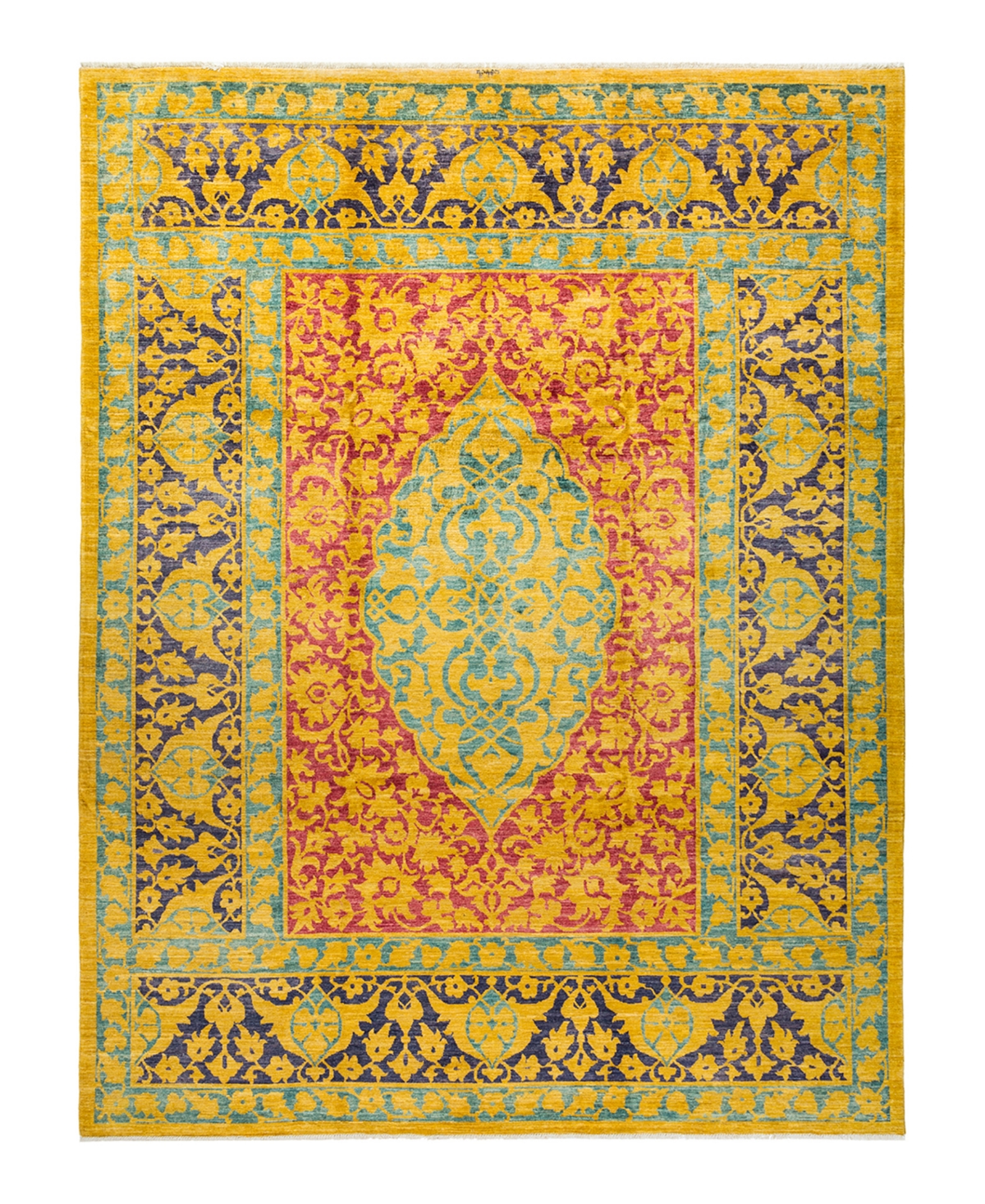 Closeout! Adorn Hand Woven Rugs Eclectic M1661 9'3in x 11'9in Area Rug - Yellow