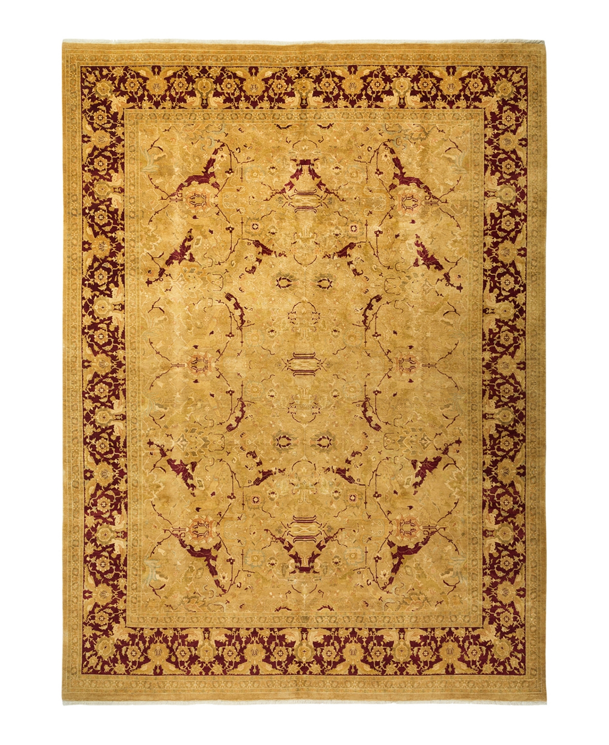 Closeout! Adorn Hand Woven Rugs Mogul M1462 9'2in x 12'7in Rectangle Area Rug - Gold-Tone