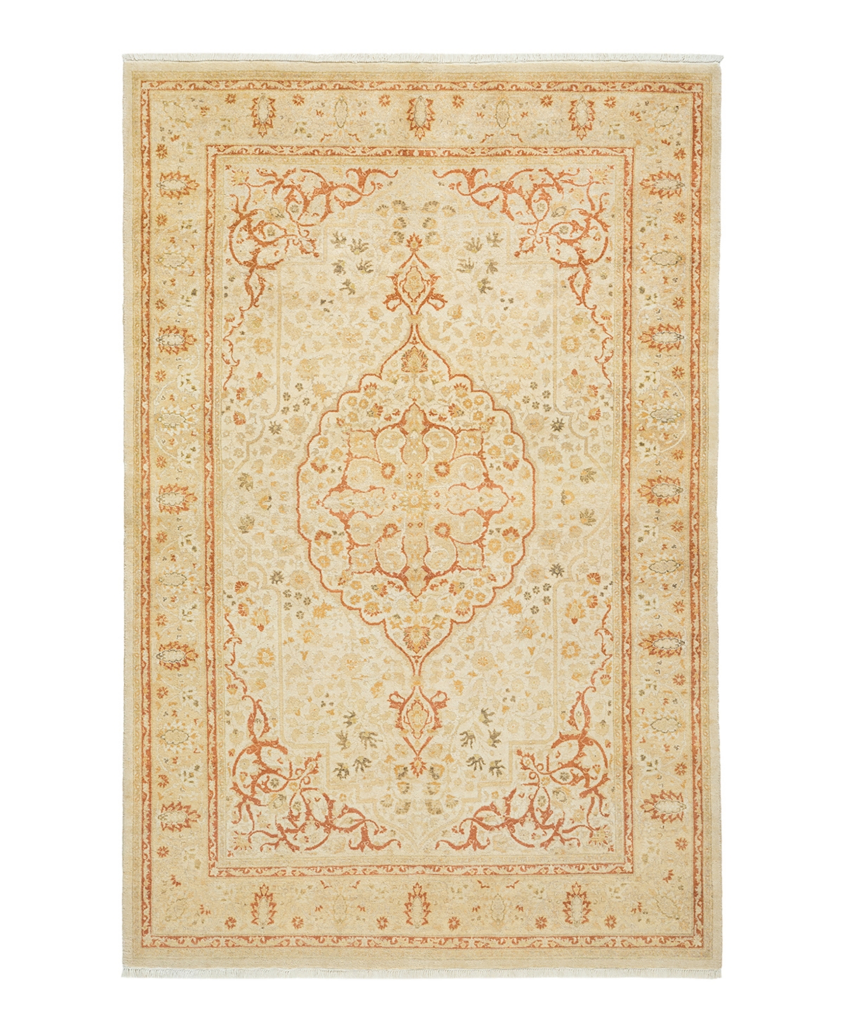 Closeout! Adorn Hand Woven Rugs Mogul M1437 4'8in x 7'3in Area Rug - Ivory