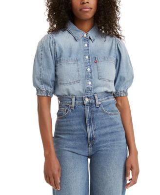 Levi s Alice Cotton Short Sleeve Denim Blouse Macy s