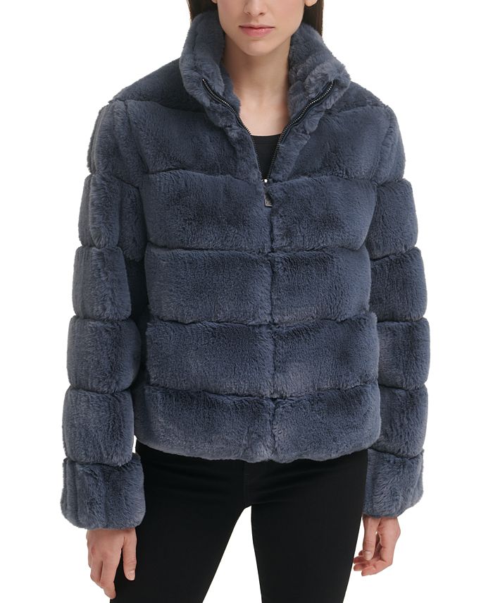 Calvin Klein Women's Faux-Fur Zip-Front Coat & Reviews - Coats & Jackets -  Women - Macy's