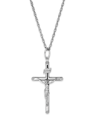 Crucifix Pendant Necklace in Sterling Silver