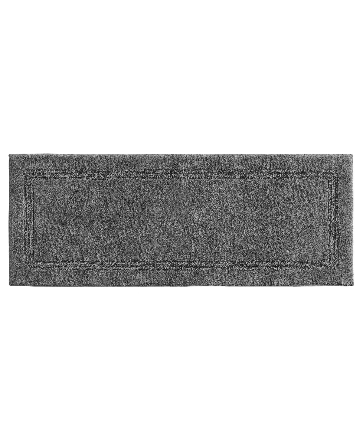 Nautica Peniston Solid Cotton Tufted Bath Runner Rug, 60" X 22" In Moorings Gray